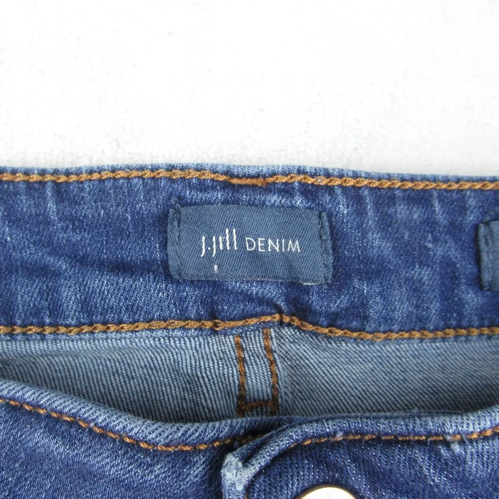 J Jill Denim Boyfriend Straight Leg Ankle Jeans Blue Medium Wash 14P Petite - Picture 2 of 13